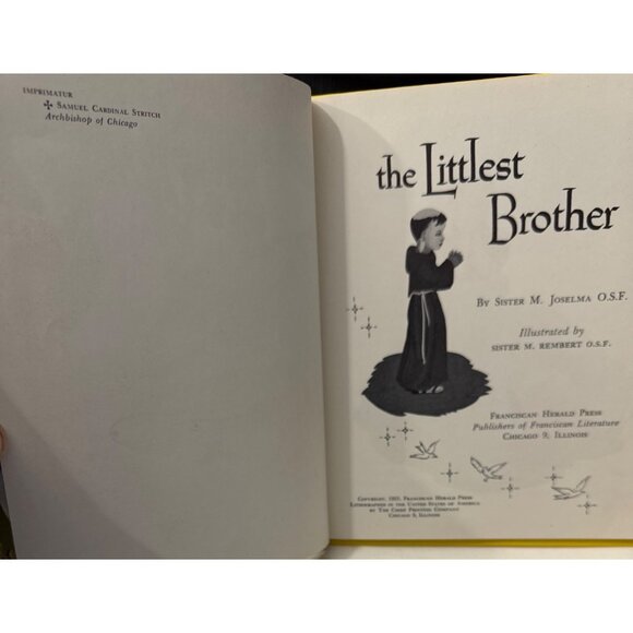 The Littlest Brother Sister M Joselma OSF Vtg 1955 Franciscan Harold Press Faith - Picture 3 of 10